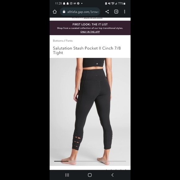 Athleta Salutation Cinch Leggings!! - Picture 7 of 8